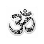 Namaste Floral Yoga Symbol Rubberstempel (Afrduk)