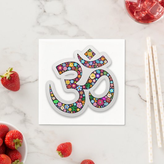 Namaste Floral Yoga Symbol Servet (Insitu)