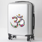 Namaste Floral Yoga Symbol Sticker (Koffer)