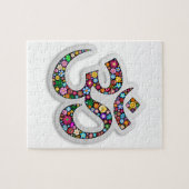 Namaste Floral Yoga-symbool Legpuzzel (Horizontaal)