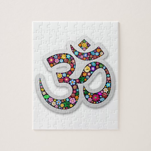 Namaste Floral Yoga-symbool Legpuzzel (Verticaal)
