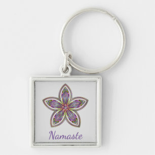 Namaste flower mandala sleutelhanger