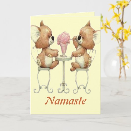 Namaste Friend Kaart (Gele Bloem)