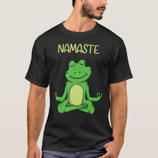 Namaste Frog Yoga Meditation Pilates Yoga Animals T-shirt (Voorkant)