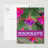 NAMASTE fuschia-briefkaart Briefkaart (Voorkant / Achterkant)