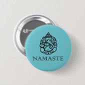 Namaste Ganesh Badge Ronde Button 5,7 Cm (Voorkant /achterkant)