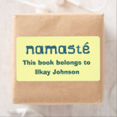 Namaste gepersonaliseerde boekenplaat etiket (Insitu)