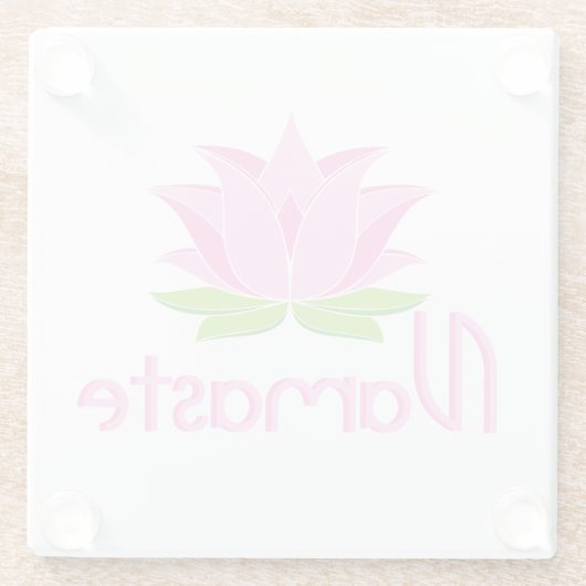 Namaste Glazen Onderzetter (Achterkant)