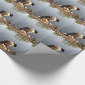Namaste Goose bows head, Natuur, Wildlife, Vogels Cadeaupapier (Hoek)