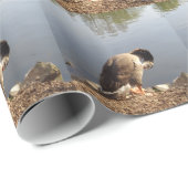 Namaste Goose bows head, Natuur, Wildlife, Vogels Cadeaupapier (Rol Hoek)