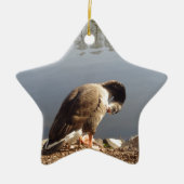 Namaste Goose bows head, Natuur, Wildlife, Vogels Keramisch Ornament (Voorkant)