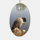 Namaste Goose bows head, Natuur, Wildlife, Vogels Keramisch Ornament (Links)