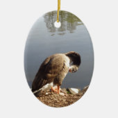 Namaste Goose bows head, Natuur, Wildlife, Vogels Keramisch Ornament (Voorkant)