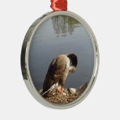 Namaste Goose bows head, Natuur, Wildlife, Vogels Metalen Ornament (Rechts)