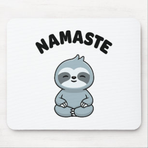 Namaste Grappige Schattige Luiaard Kawaii Yoga Lui Muismat