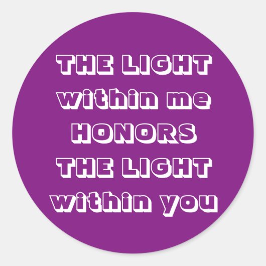 Namaste Greeting Ronde Sticker (Voorkant)