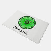 NAMASTE Groene Bloem Spiritueel Lotus Mandala Wit Deurmat (Schuin)