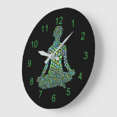 Namaste Half Lotue Yoga Pose Gepersonaliseerd Grote Klok (Hoek)