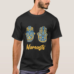 Namaste Hamsa Hand Yoga Hinduisme Fatima Arabisch  T-shirt
