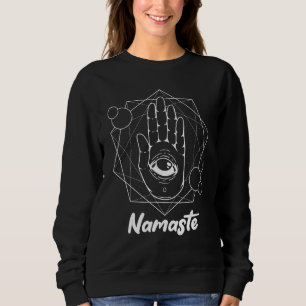Namaste Hamsa Oog Hinduisme Fatima Arabisch Trui