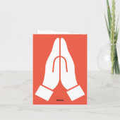 Namasté handen samen begroeting digitale download feestdagen kaart (Achterkant)