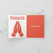 Namasté handen samen begroeting digitale download feestdagen kaart (Binnen)