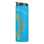 Namaste Hands Reis waterfles Thermosbeker (Geroteerd rechts)
