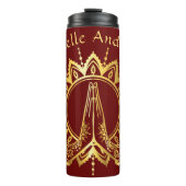 Namaste Hands Reis waterfles Thermosbeker (Voorkant)