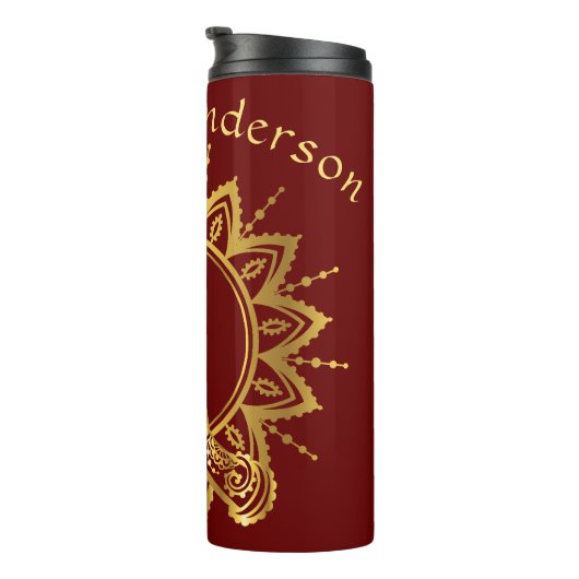 Namaste Hands Reis waterfles Thermosbeker (Geroteerd rechts)