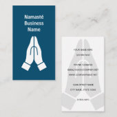 Namasté hands samen logo visitekaartje template (Voorkant / Achterkant)