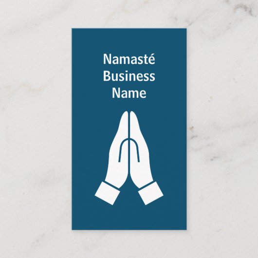 Namasté hands samen logo visitekaartje template (Voorkant)