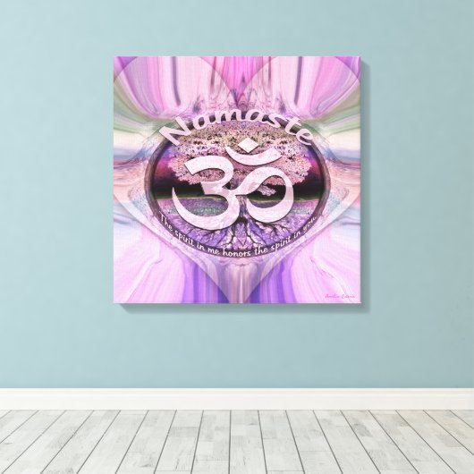 Namaste Heart Canvas Afdruk (Insitu (Houten vloer))