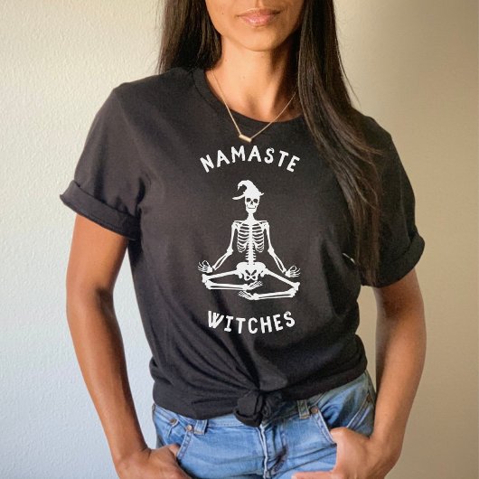 Namaste heksen Grappig Halloween ontwerp T-shirt
