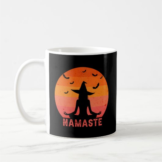 Namaste heksen Halloween yoga heks Koffiemok (Links)