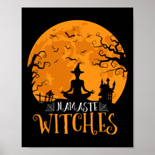 Namaste Heksen Mannen Vrouwen Grappig Halloween Yo Poster