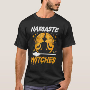 Namaste Heksen Yoga Meditatie Halloween Kostuum T-shirt