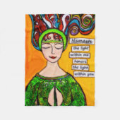 Namaste' het licht in mij vereert het licht fleece deken (Voorkant)