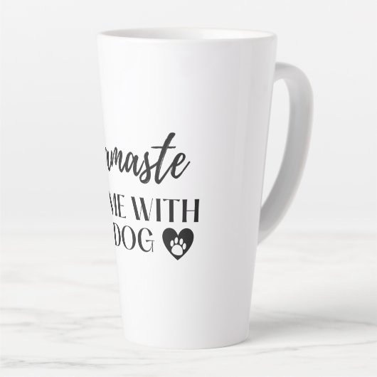Namaste Home met mijn hond [lichte toon] Magnet Bu Latte Mok (Rechterhoek)