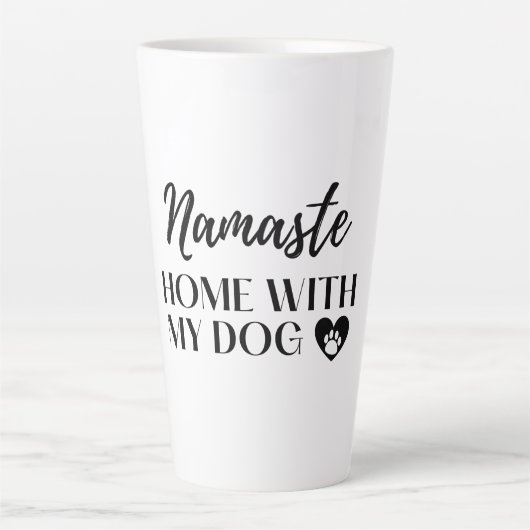 Namaste Home met mijn hond [lichte toon] Magnet Bu Latte Mok (Voorkant)