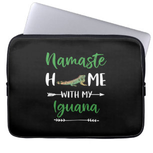 Namaste Home met mijn Iguana Funny Iguana en Yoga Laptop Sleeve