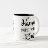 Namaste Home met Mijn Kat-Mok Tweekleurige Koffiemok (Voorkant rechts)