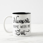 Namaste Home met Mijn Kat-Mok Tweekleurige Koffiemok (Links)