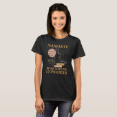 Namaste Home met Mijn Leonberger Gezegden Dog Quot T-shirt (Voorkant volledig)