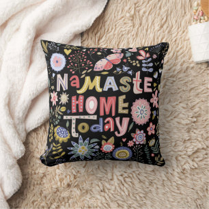 Namaste Home Vandaag Volkskunst Bloemen Kussen