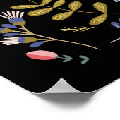 Namaste Home Vandaag Volkskunst Bloemen Poster (Hoek)