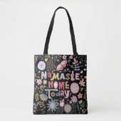 Namaste Home Vandaag Volkskunst Bloemen Tote Bag (Voorkant)