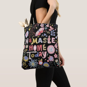 Namaste Home Vandaag Volkskunst Bloemen Tote Bag