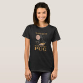 Namaste Home with My Pug Sayings Dog Lover Quotes T-shirt (Voorkant volledig)