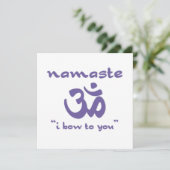 Namaste - ik buig aan u (in paars) kaart (Staand voorkant)