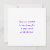 Namaste - ik buig aan u (in paars) kaart (Achterkant)